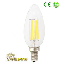 UL C35 5W E12 Lámpara de LED de vidrio transparente Dimmable LED